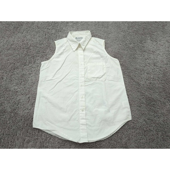 Columbia Sportswear Button Up Shirt Womens Small Sleeveless Preppy Casual - Picture 1 of 6